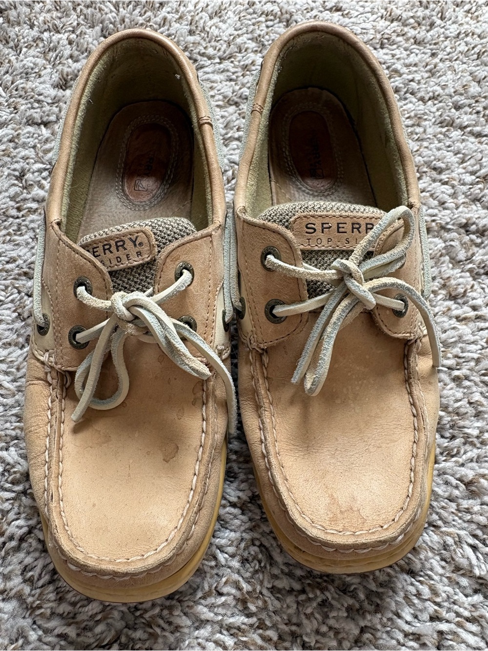 Sperry Men’s Light Tan Leather Deck Moccasins
